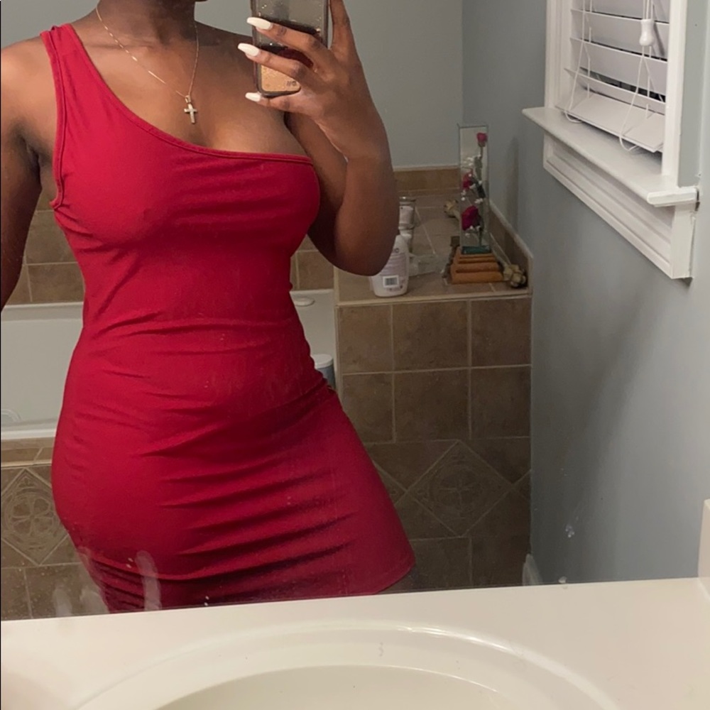 Burgundy dress